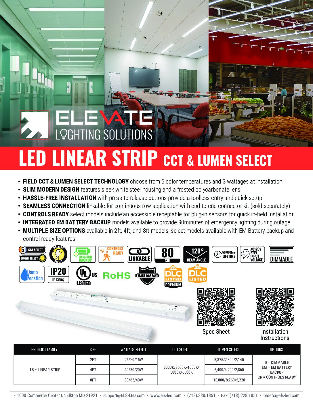 Led Linear Strip Sell Sheet