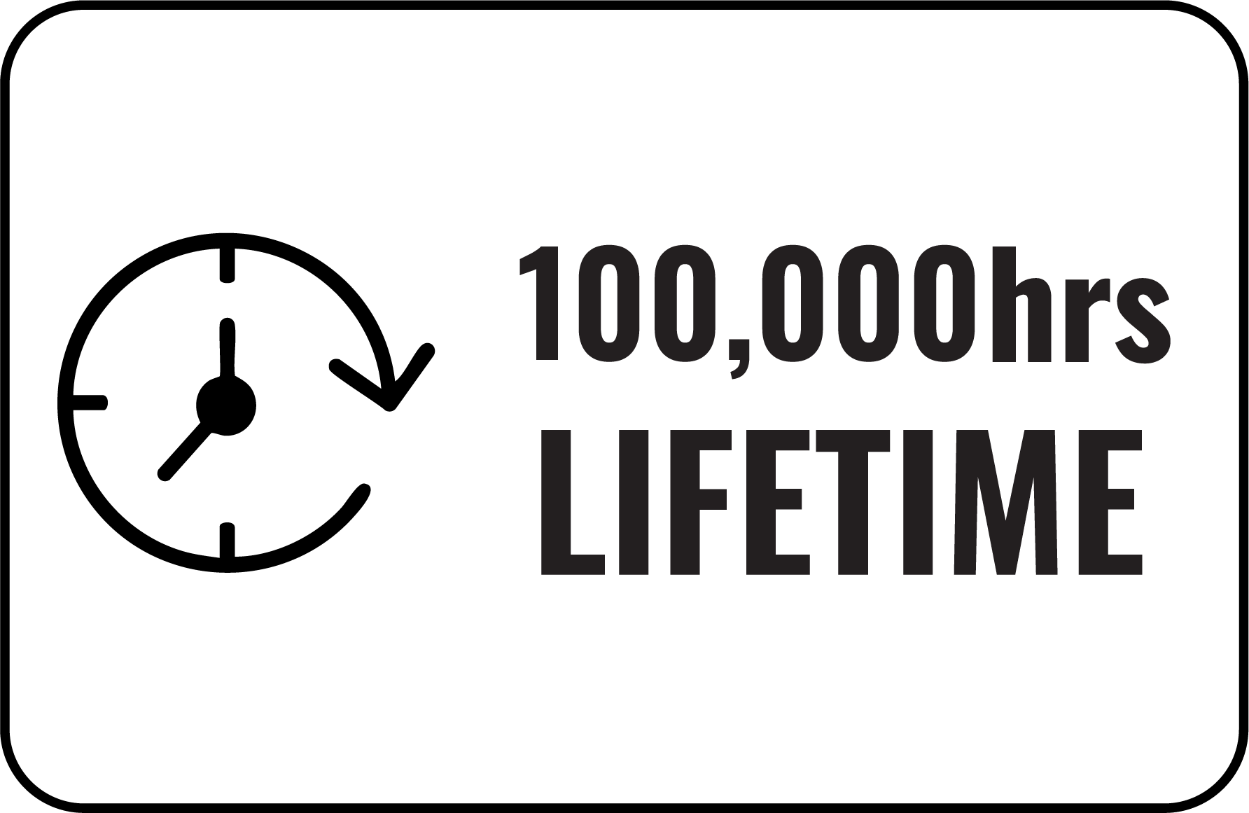 LIFETIME (L70): 100,000hrs