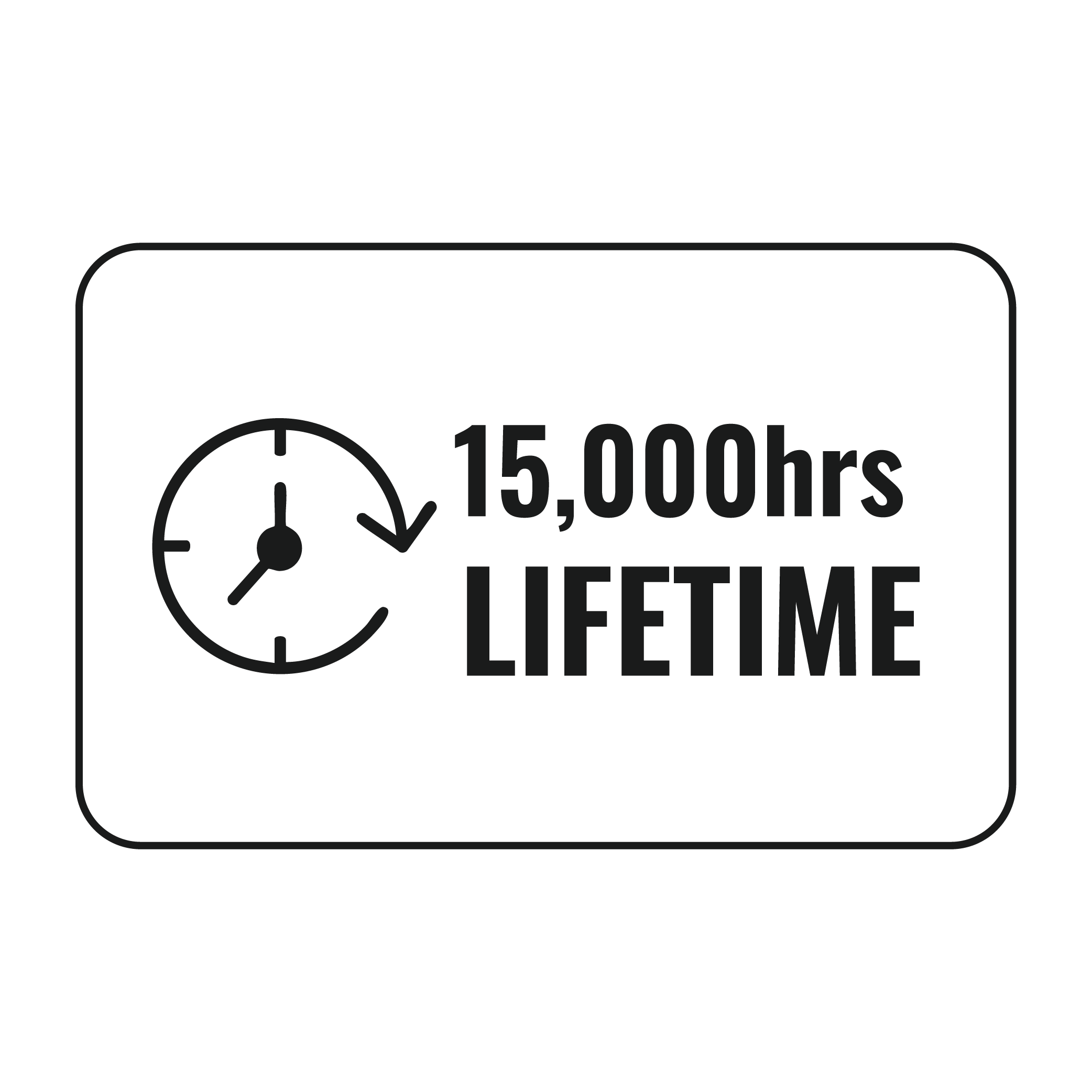 LIFETIME (L70): 15,000hrs