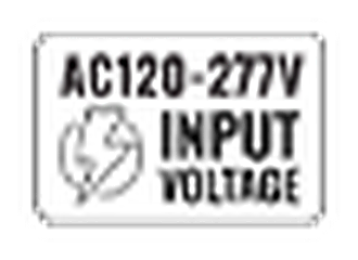 INPUT VOLTAGE: 120-277V