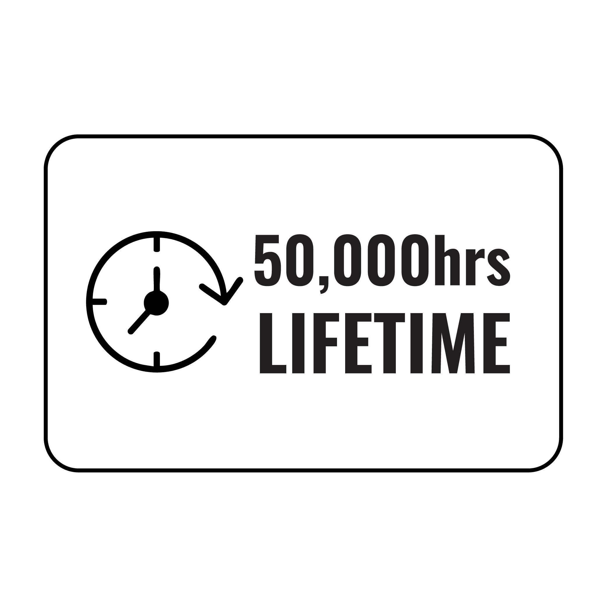 LIFETIME (L70): 50,000hrs