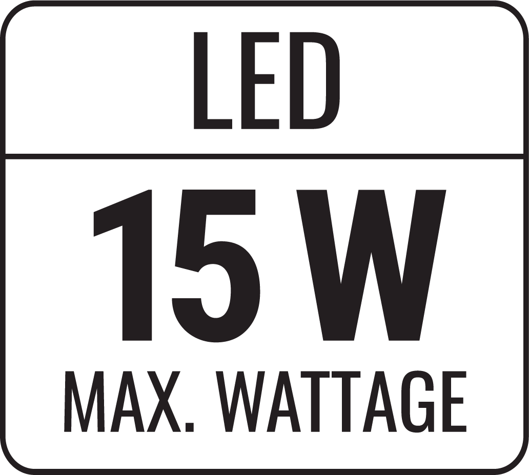 Max Led Wattage: 15W